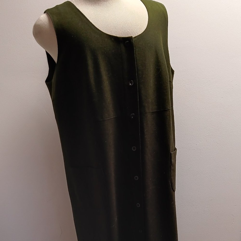 Maxi Dress Jumper Wool with Embroidery Accent: Harve Benard